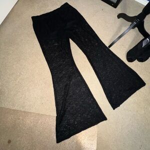 ❤️ Black Lace Flared Pants 🖤